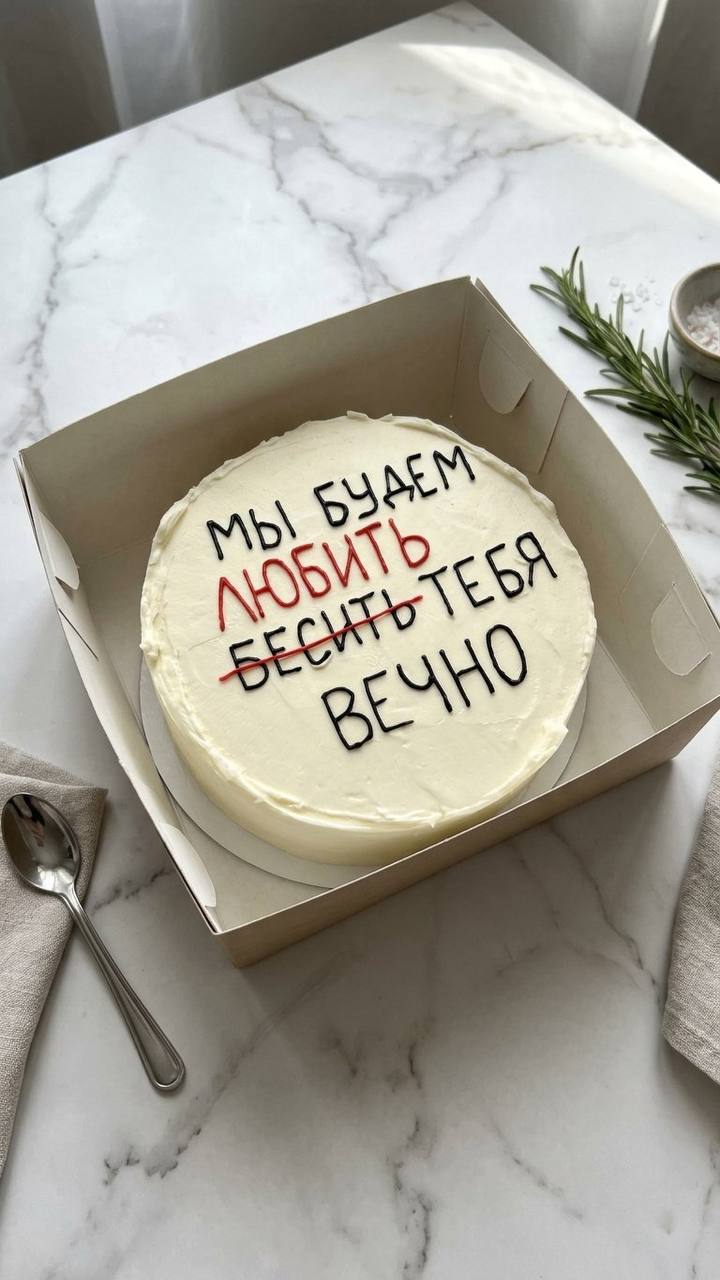 Бенто - торт «Мы будем любить тебя вечно»